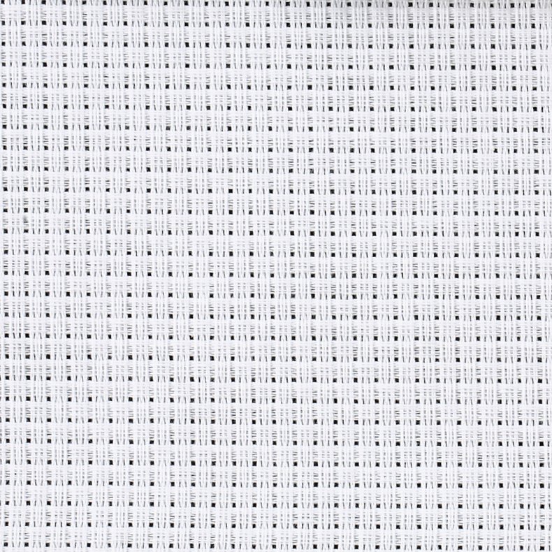 Aidastof, str. 50x50 cm, 43 tern pr. 10 cm, hvid, 1 stk.