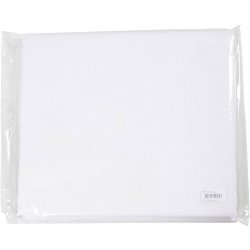 Aidastof, B: 150 cm, 43 tern pr. 10 cm, hvid, 3 m/ 1 stk.