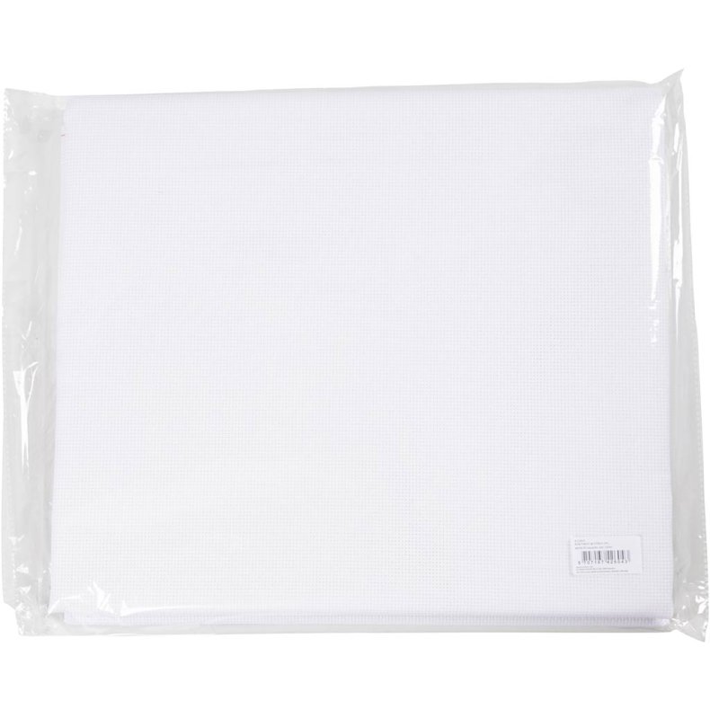 Aidastof, B: 150 cm, 43 tern pr. 10 cm, hvid, 3 m/ 1 stk.