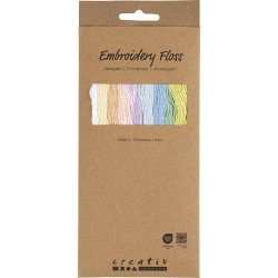 Broderigarn, tykkelse 1 mm, pastelfarver, 10x8 m/ 1 pk.