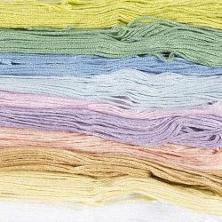 Broderigarn, tykkelse 1 mm, pastelfarver, 10x8 m/ 1 pk.