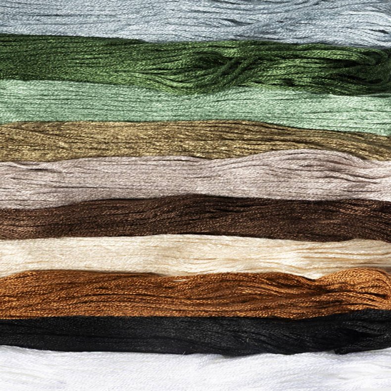 Broderigarn, tykkelse 1 mm, Naturfarver, 10x8 m/ 1 pk.