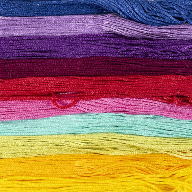 Broderigarn, tykkelse 1 mm, colorful, 10x8 m/ 1 pk.