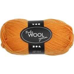 Babygarn, L: 172 M, orange, 50 g/ 1 ngl.