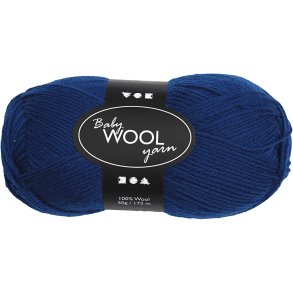 Babygarn, L: 172 M, mørk blå, 50 g/ 1 ngl.