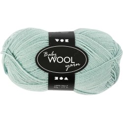 Babygarn, L: 172 M, sart gr&oslash;n, 50 g/ 1 ngl.