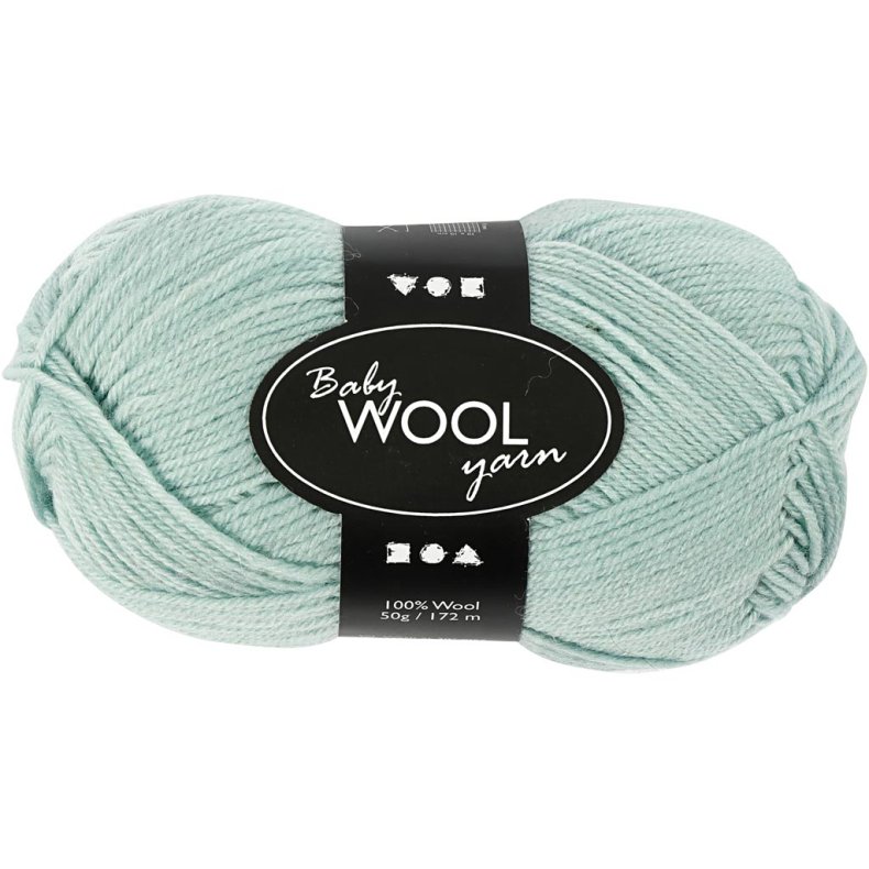 Babygarn, L: 172 M, sart gr&oslash;n, 50 g/ 1 ngl.