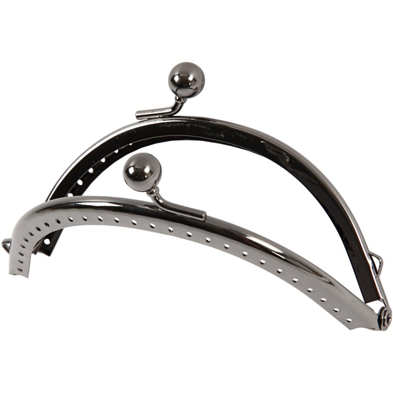 B&oslash;jle til pung, str. 10 cm, antik s&oslash;lv, 1 stk.