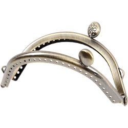 B&oslash;jle til pung, str. 8 cm, b&oslash;rstet messing, 1 stk.