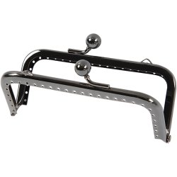 B&oslash;jle til pung, str. 10 cm, m&oslash;rk gr&aring; metallic, 1 stk.