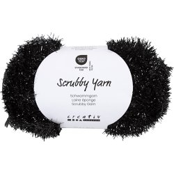 Scrubbygarn, L: 90 M, sort, 50 g/ 1 ngl.