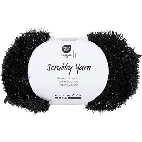 Scrubbygarn, L: 90 M, sort, 50 g/ 1 ngl.