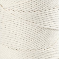 Macram&eacute; Snor, L: 198 M, diam. 2 mm, r&aring;hvid, 330 g/ 1 rl.