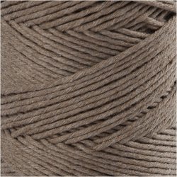 Macram&eacute; Snor, L: 198 M, diam. 2 mm, lys brun, 330 g/ 1 rl.