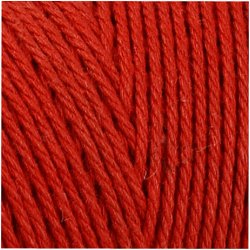 Knyttegarn, L: 315 M, tykkelse 1 mm, Tynd kvalitet 12/12, r&oslash;d, 220 g/ 1 ngl.