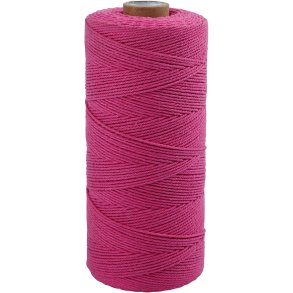 Knyttegarn, L: 315 M, tykkelse 1 mm, Tynd kvalitet 12/12, pink, 220 g/ 1 ngl.