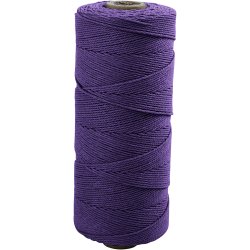 Knyttegarn, L: 315 M, tykkelse 1 mm, Tynd kvalitet 12/12, violet, 220 g/ 1 ngl.