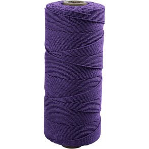 Knyttegarn, L: 315 M, tykkelse 1 mm, Tynd kvalitet 12/12, violet, 220 g/ 1 ngl.