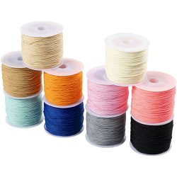 Polyester snor, tykkelse 0,6 mm, colorful, 10x50 m/ 1 pk.
