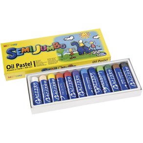 Mungyo Maxi oliepastel, tykkelse 17 mm, ass. farver, 12 stk./ 1 pk.