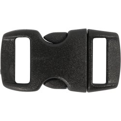 Klikl&aring;s, L: 29 mm, B: 15 mm, hulstr. 3x11 mm, sort, 4 stk./ 1 pk.