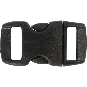 Kliklås, L: 29 mm, B: 15 mm, hulstr. 3x11 mm, sort, 4 stk./ 1 pk.