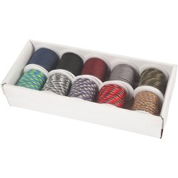 Imiteret Faldsk&aelig;rmsline, B: 5 mm, ass. farver, 10x10 m/ 1 pk.