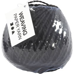 Papirgarn, tykkelse 2,5-3 mm, sort, 150 g, 40 m/ 1 ngl.