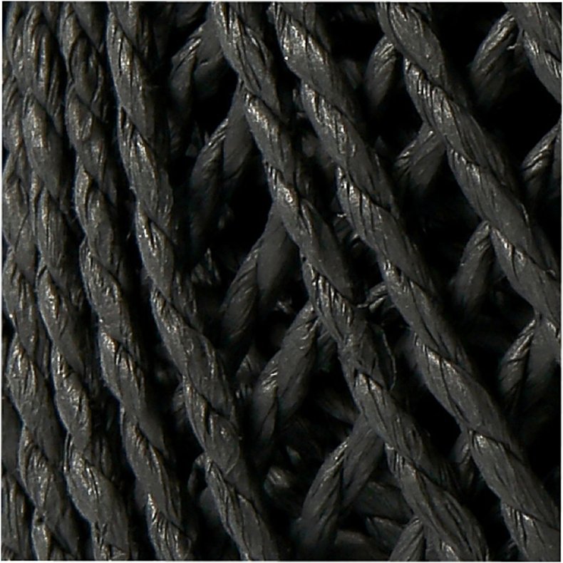 Papirgarn, tykkelse 2,5-3 mm, sort, 150 g, 40 m/ 1 ngl.