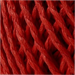 Papirgarn, tykkelse 2,5-3 mm, r&oslash;d, 150 g, 40 m/ 1 ngl.