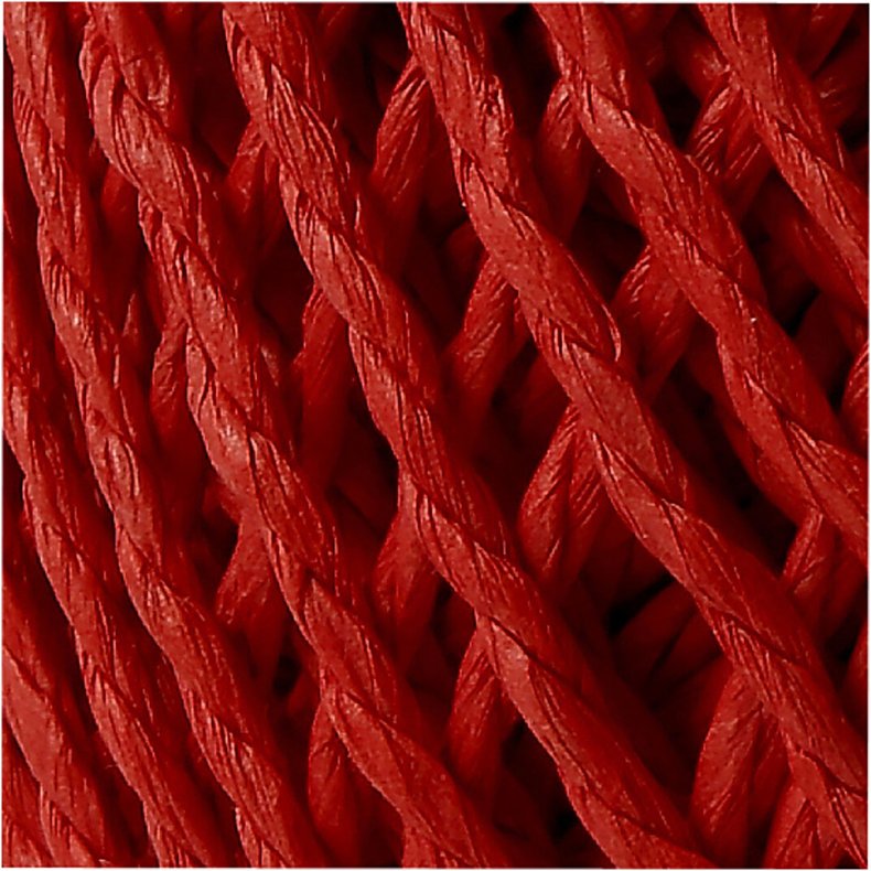 Papirgarn, tykkelse 2,5-3 mm, r&oslash;d, 150 g, 40 m/ 1 ngl.