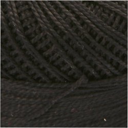Merceriseret Bomuldsgarn, sort, 20 g/ 1 ngl.