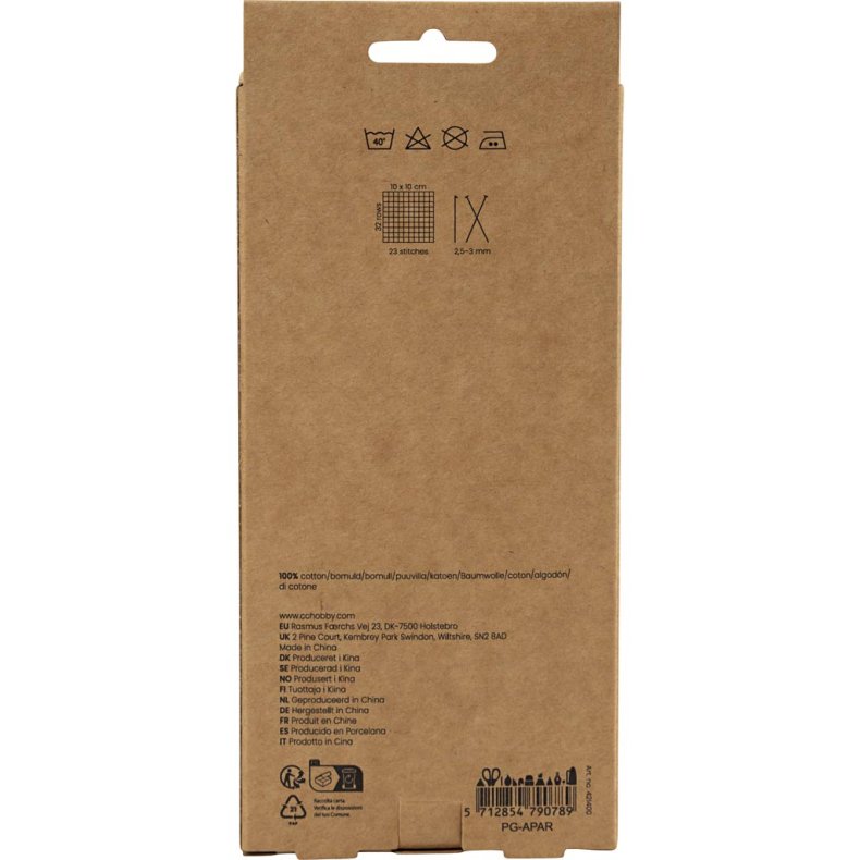 Bomuldsgarn, nr. 8/4, L: 5x50 M, pastelfarver, 5x20 g/ 1 pk.