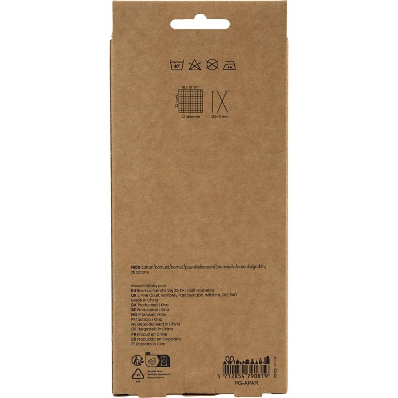 Bomuldsgarn, nr. 8/4, L: 5x50 M, lilla/pink harmoni, 5x20 g/ 1 pk.