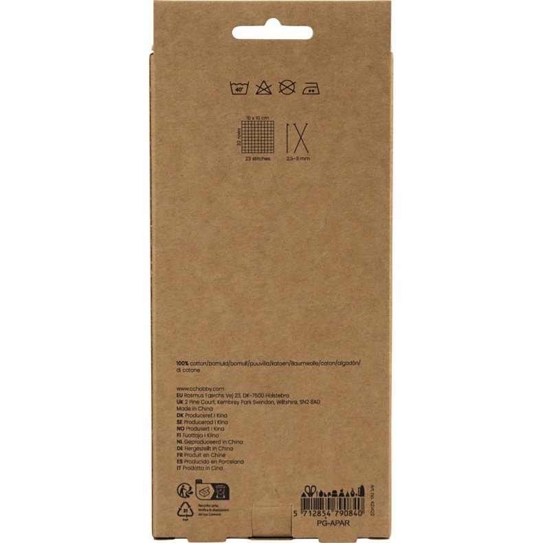 Bomuldsgarn, nr. 8/4, L: 5x50 M, bl&aring;/gr&oslash;n harmoni, 5x20 g/ 1 pk.