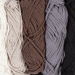 Bomuldsgarn, nr. 8/4, L: 5x50 M, Naturfarver, 5x20 g/ 1 pk.