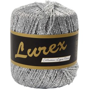 Lurex Garn, L: 160 M, sølv, 25 g/ 1 ngl.
