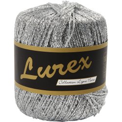 Lurex Garn, L: 160 M, s&oslash;lv, 25 g/ 1 ngl.