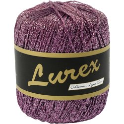 Lurex Garn, L: 160 m, lilla, 25 g/ 1 ngl.