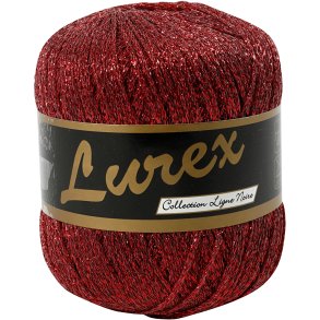 Lurex Garn, L: 160 M, rød, 25 g/ 1 ngl.