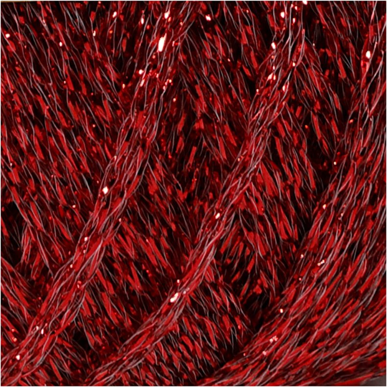 Lurex Garn, L: 160 M, r&oslash;d, 25 g/ 1 ngl.