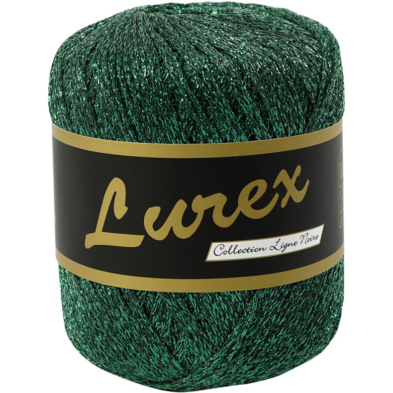 Lurex Garn, L: 160 m, gr&oslash;n, 25g/ 1 ngl.