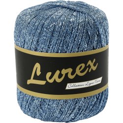 Lurex Garn, L: 160 M, lysebl&aring;, 25 g/ 1 ngl.