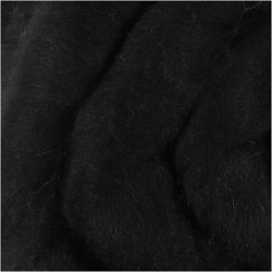 XL K&aelig;mpegarn af Polyacryl/Uld, L: 15 M, str. mega, sort, 300 g/ 1 ngl.