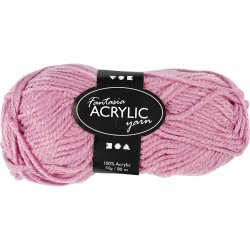 Fantasia Polyacrylgarn, L: 80 m, pind 4,5-5, rosa, 50 g/ 1 ngl.