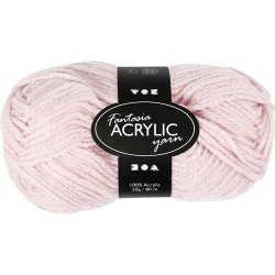 Fantasia Polyacrylgarn, L: 80 m, pind 4,5-5, lys r&oslash;d, 50 g/ 1 ngl.