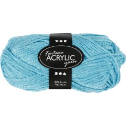 Fantasia Polyacrylgarn, L: 80 m, pind 4,5-5, turkis, 50 g/ 1 ngl.