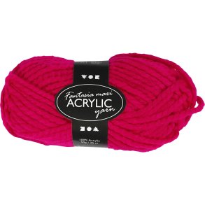 Fantasia Polyacrylgarn, L: 35 M, pind 9-10, fuchsia, 50 g/ 1 ngl.