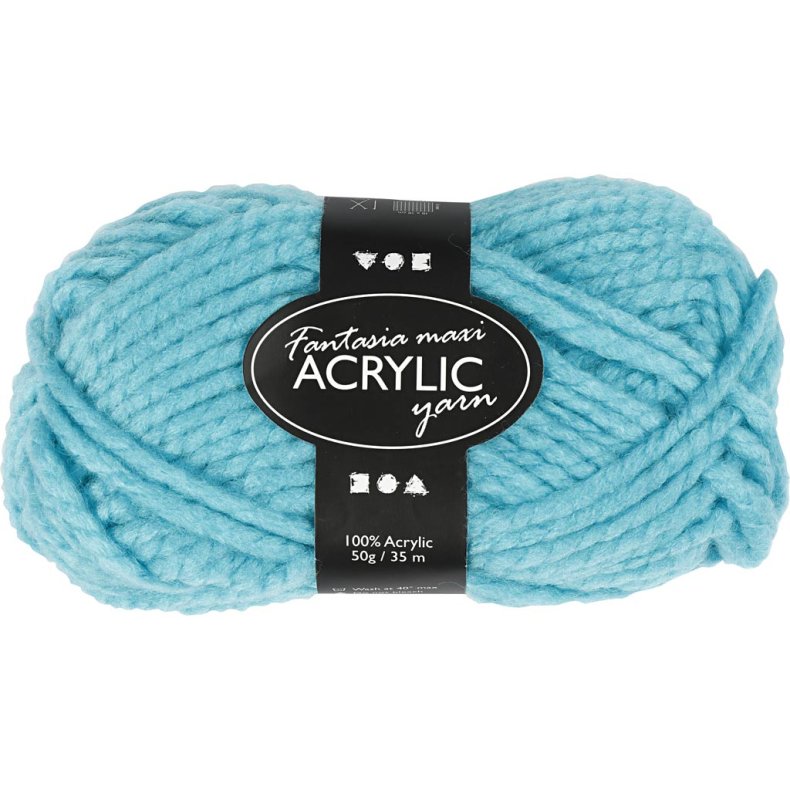 Fantasia Polyacrylgarn, L: 35 m, pind 9-10, turkis, 50 g/ 1 ngl.