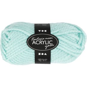 Fantasia Polyacrylgarn, L: 35 M, pind 9-10, mint gr&oslash;n, 50 g/ 1 ngl.
